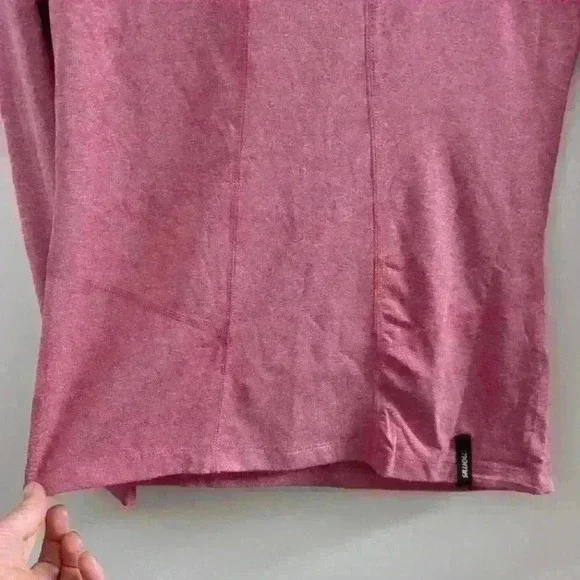 NOMIS | Women's  Pink Stretchy Fitted Activewear Long Sleeved Shirt - Picture 2 of 4